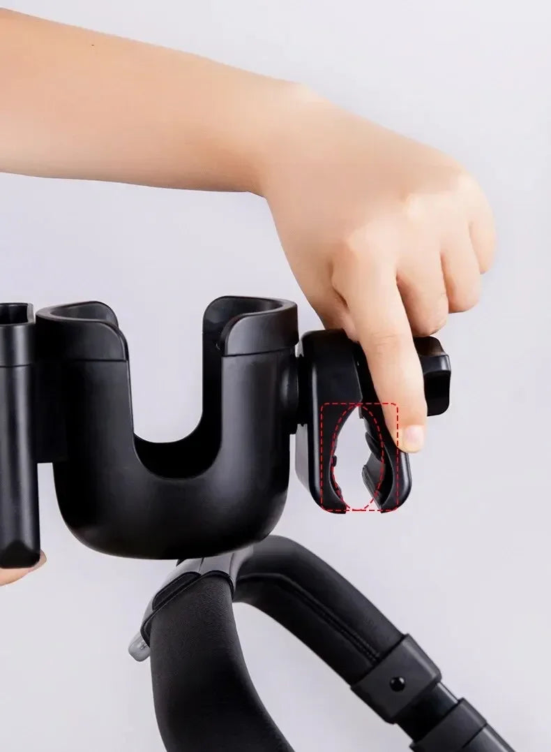 Baby Stroller Water Cup Bottle Holder Baby Stroller Accessories Multifunctional Baby Stroller Cup Holder 2-in-1 Phone Holder