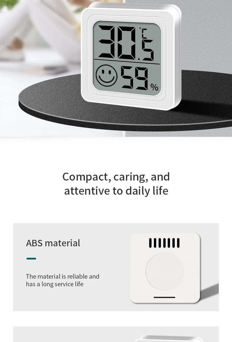 LCD Digital Thermometer Hygrometer Indoor Room Electronic Temperature Humidity Meter Sensor Gauge Weather Station For Home 