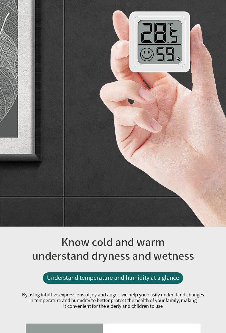 LCD Digital Thermometer Hygrometer Indoor Room Electronic Temperature Humidity Meter Sensor Gauge Weather Station For Home 