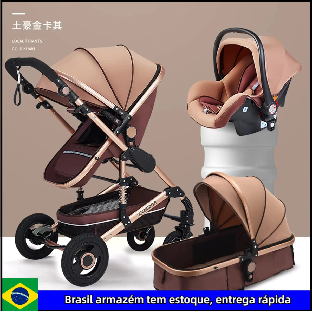 Baby stroller 3 in 1 stroller folding two-sided child four seasons kinderwagen baby carriage high landscape Newborn Travelling