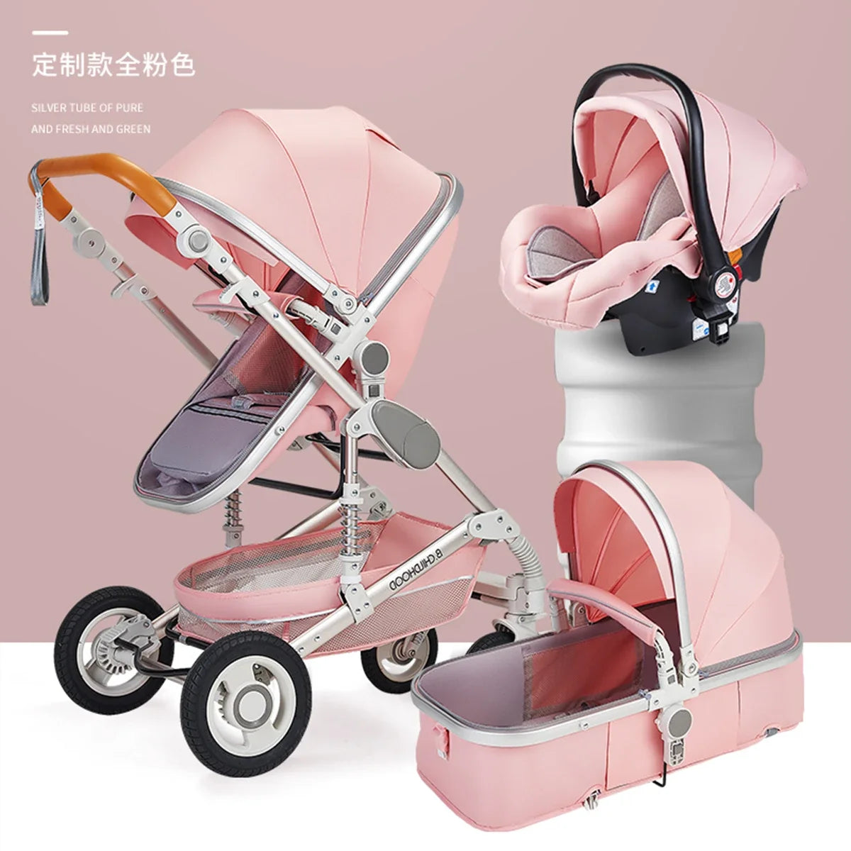 Baby stroller 3 in 1 stroller folding two-sided child four seasons kinderwagen baby carriage high landscape Newborn Travelling