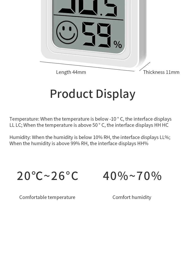 LCD Digital Thermometer Hygrometer Indoor Room Electronic Temperature Humidity Meter Sensor Gauge Weather Station For Home 