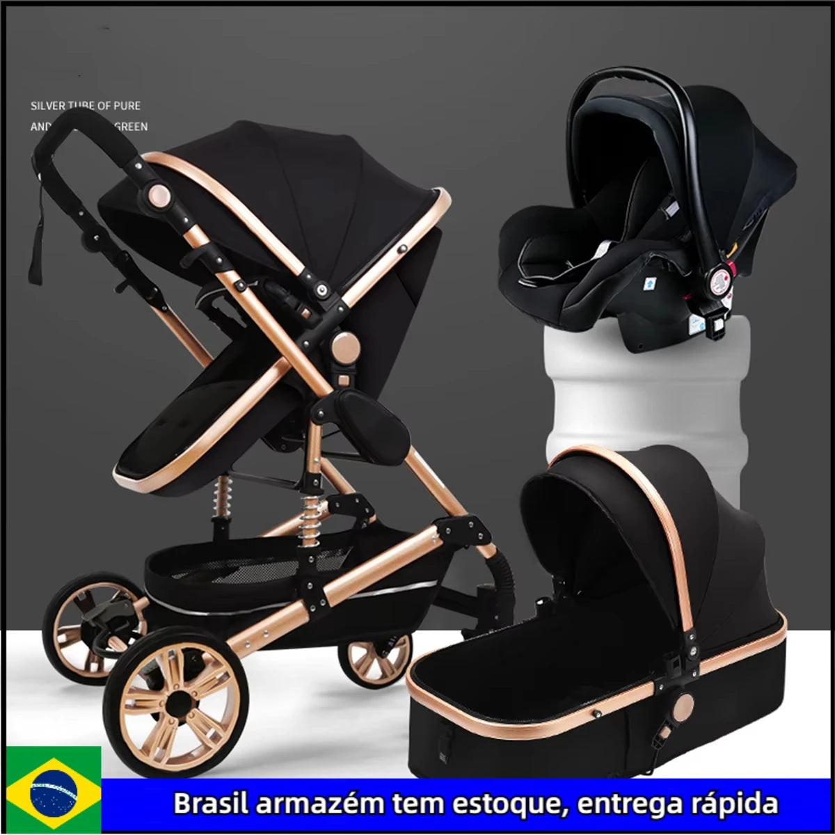 Baby stroller 3 in 1 stroller folding two-sided child four seasons kinderwagen baby carriage high landscape Newborn Travelling