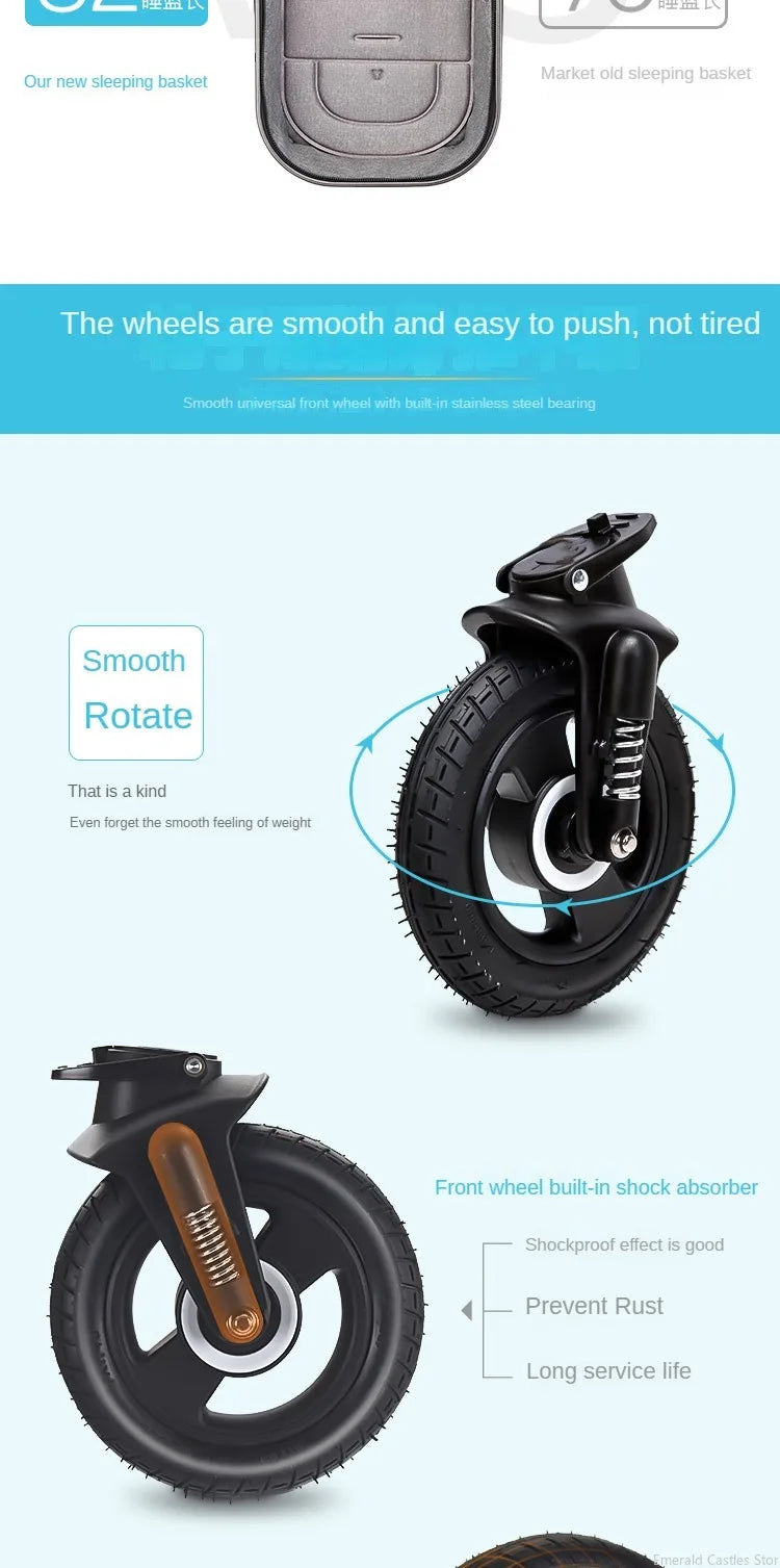 Baby stroller 3 in 1 stroller folding two-sided child four seasons kinderwagen baby carriage high landscape Newborn Travelling