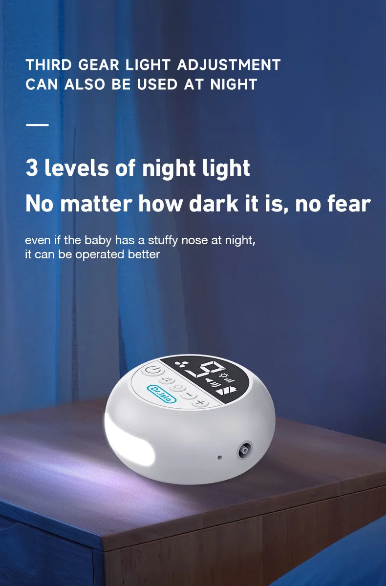 MAMIJOY Baby Nasal Aspirator Electric Nose Cleaner with Built-In Music & Night Light Rechargeable Nose Booger Sucker for Babies