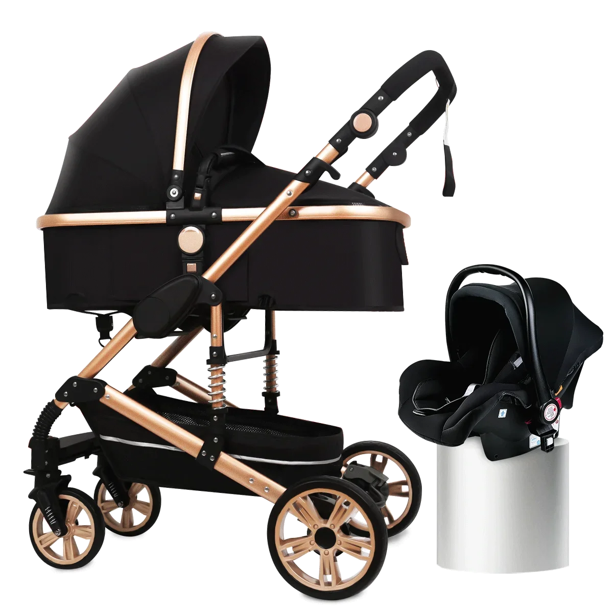 Baby stroller 3 in 1 stroller folding two-sided child four seasons kinderwagen baby carriage high landscape Newborn Travelling