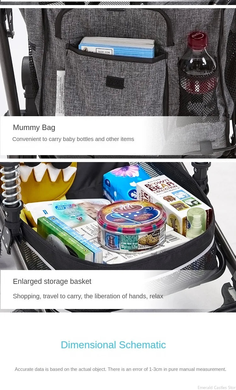 Baby stroller 3 in 1 stroller folding two-sided child four seasons kinderwagen baby carriage high landscape Newborn Travelling