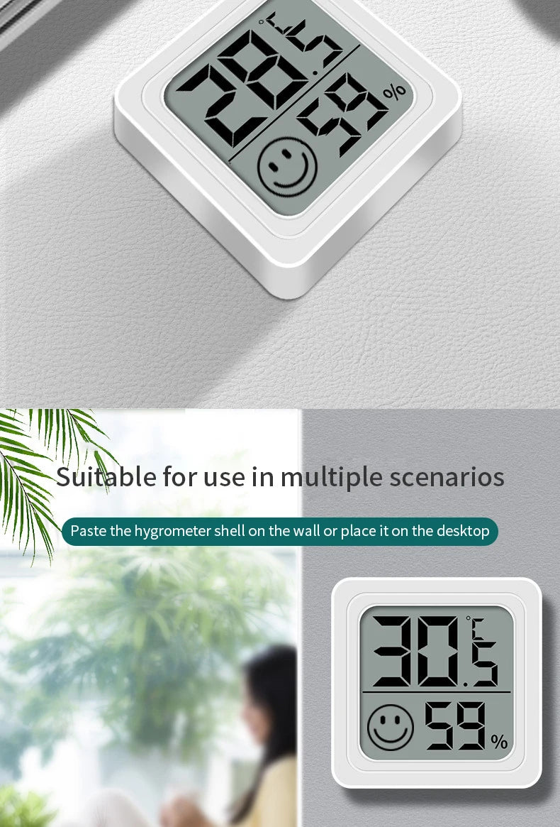 LCD Digital Thermometer Hygrometer Indoor Room Electronic Temperature Humidity Meter Sensor Gauge Weather Station For Home 