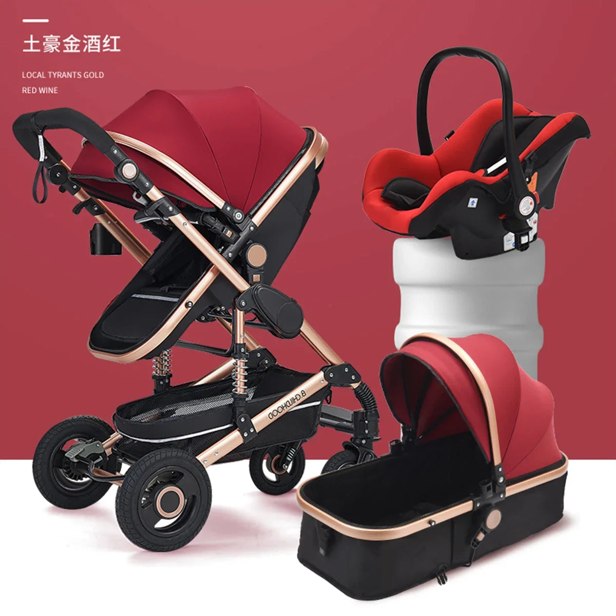 Baby stroller 3 in 1 stroller folding two-sided child four seasons kinderwagen baby carriage high landscape Newborn Travelling