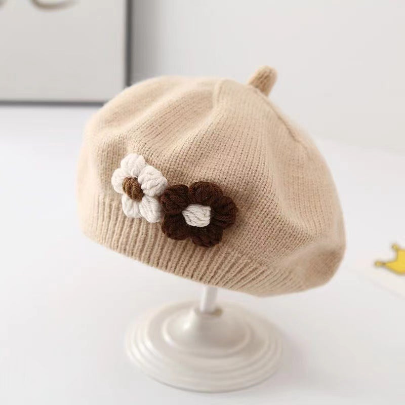Soft Acrylic Baby Beret Hat for Girls & Toddlers
