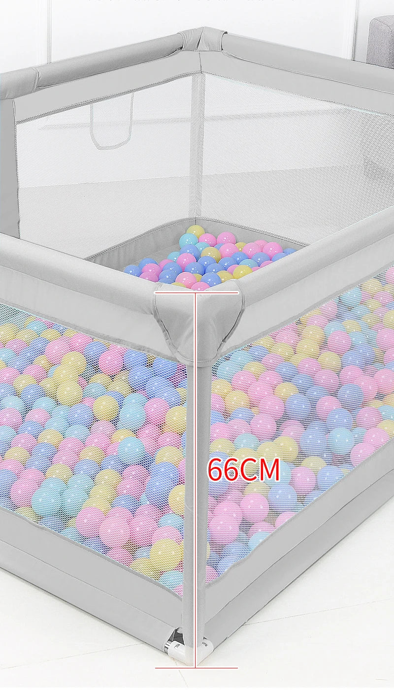 PANGDUBE 5-Sizes Option Baby Playpen Children Playground with Foam Protector Baby Safety Fence Kids Ball Pit Playpen for Babies