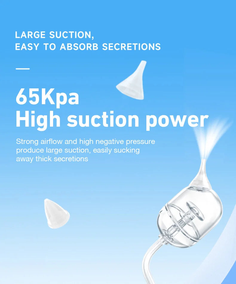 MAMIJOY  Baby Nasal Aspirator Electric Nose Cleaner with Built-In Music & Night Light Rechargeable Nose Booger Sucker for Babies