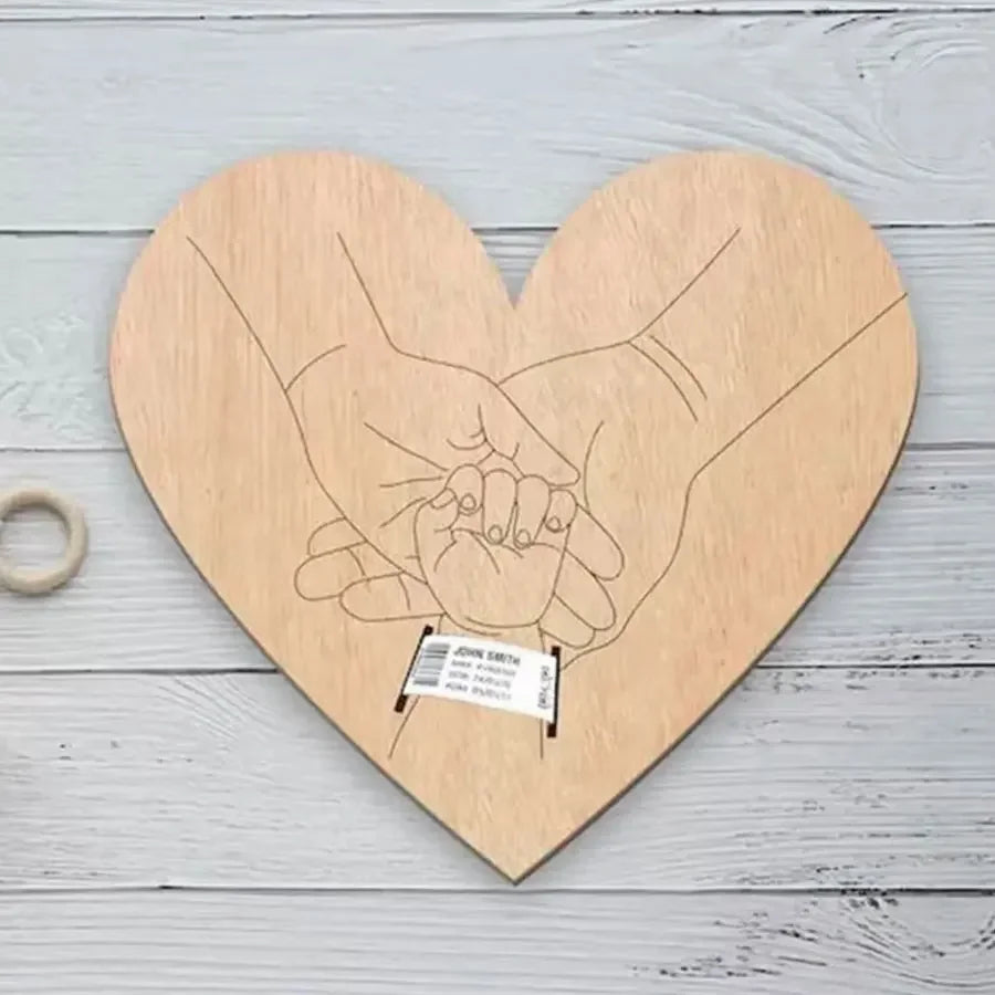 Baby Birth Wristband Wooden Commemorative Bracelet Display Bracelet Decoration Display Board Commemorative Card Baby Milestone