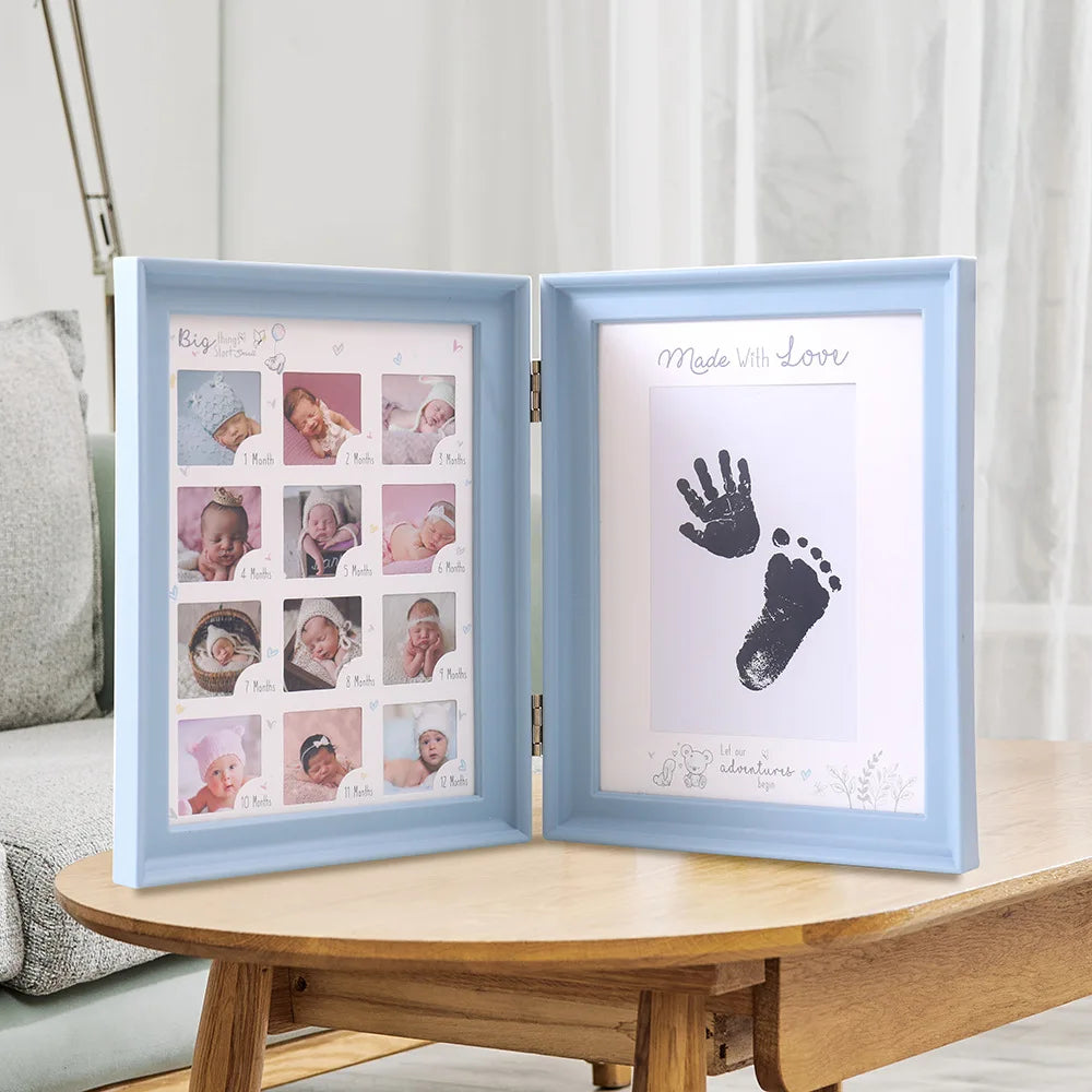 Ylsteed The First Year Baby Keepsake Frame 0-12 Months Milestone Pictures Photo Frame Souvenirs Infant Growing Memory Gift