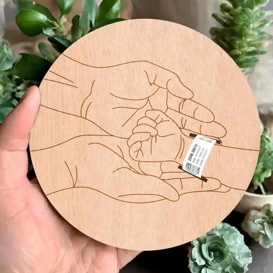 Baby Birth Wristband Wooden Commemorative Bracelet Display Bracelet Decoration Display Board Commemorative Card Baby Milestone